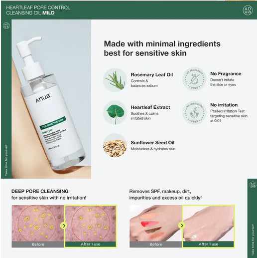 Anua Heartleaf Pore Control Cleansing Oil